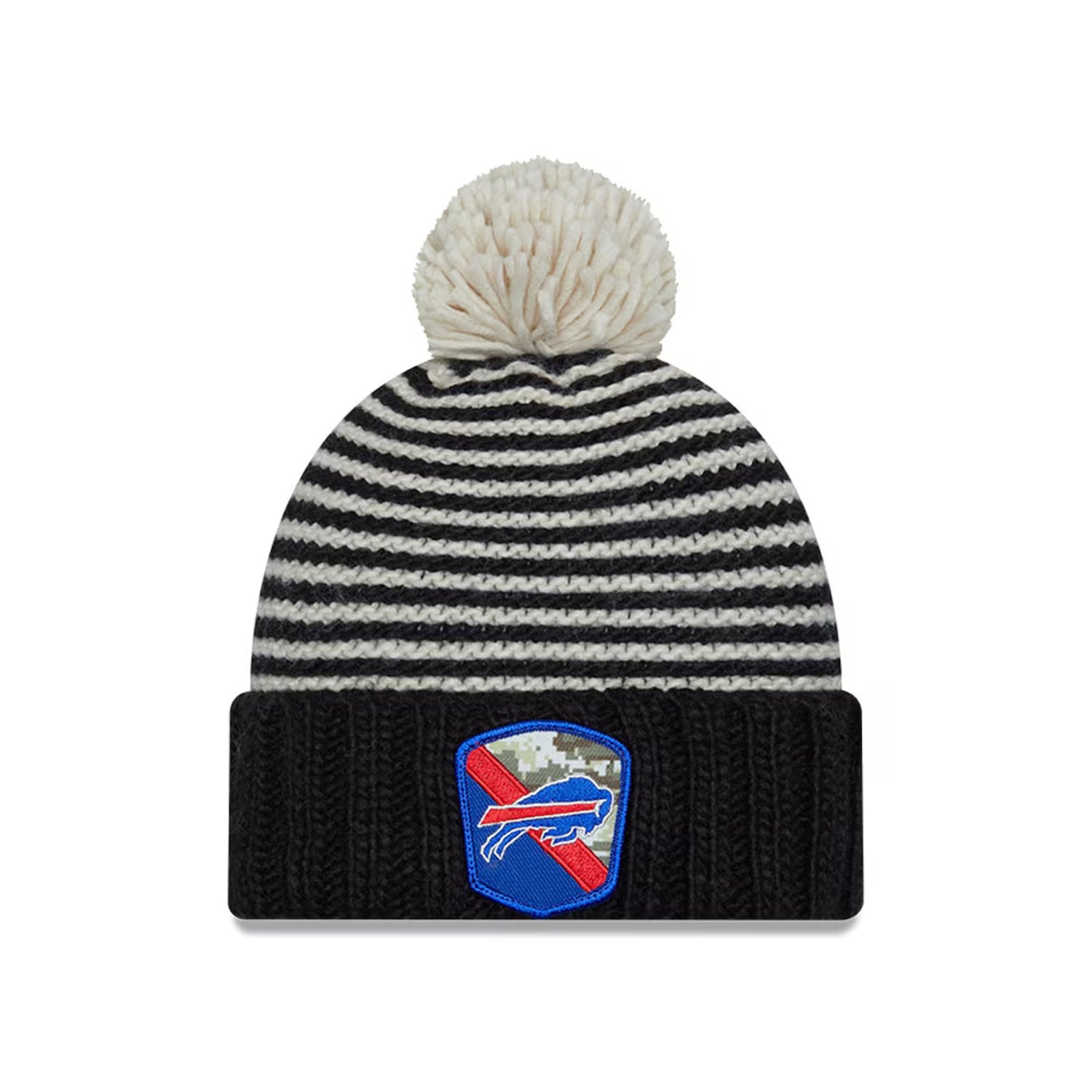 New Era Girl's Buffalo Bills Military Mark NFLSTS 23 Knit Hat - Black