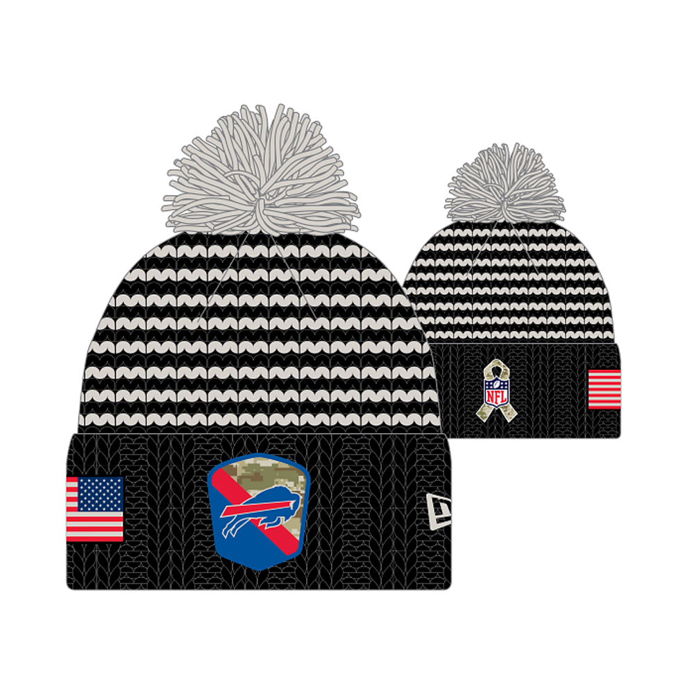 New Era Women's Buffalo Bills Military Mark NFLSL 23 Knit Hat - Black