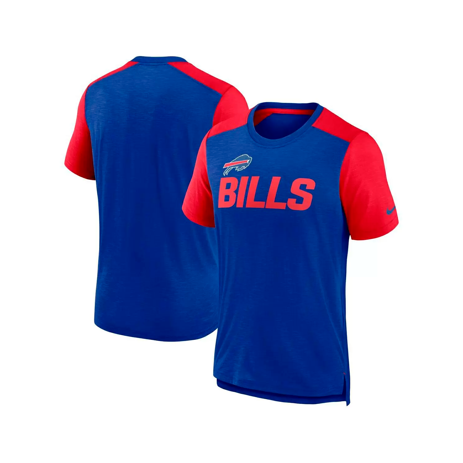 Nike Men's NFL Buffalo Bills Team Slub Short Sleeve Tee - Royal/Red