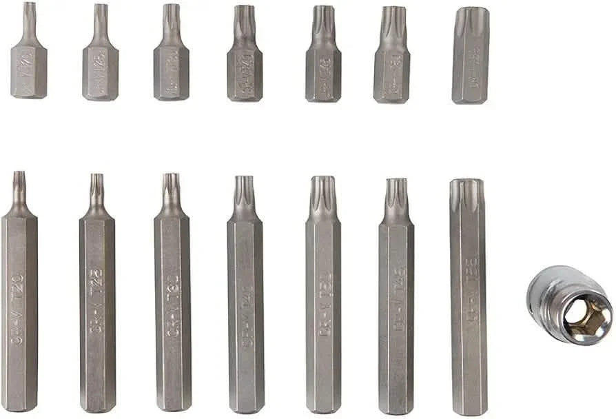 Torx Bits Set 1/2 Dr + Storage Carry Case 15pce Silverline 706839
