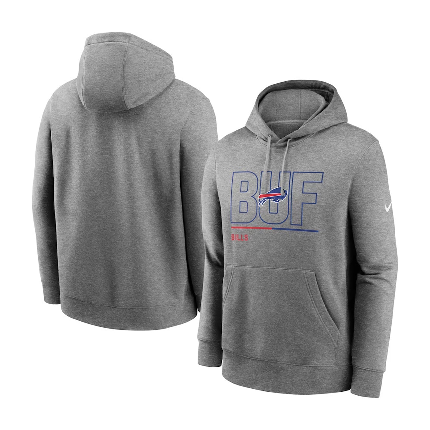 Nike Men's NFL Buffalo Bills Club City Code Fleece Hoodie - Dark Grey