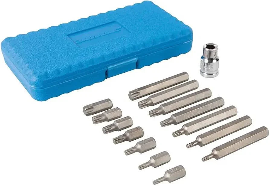 Torx Bits Set 1/2 Dr + Storage Carry Case 15pce Silverline 706839