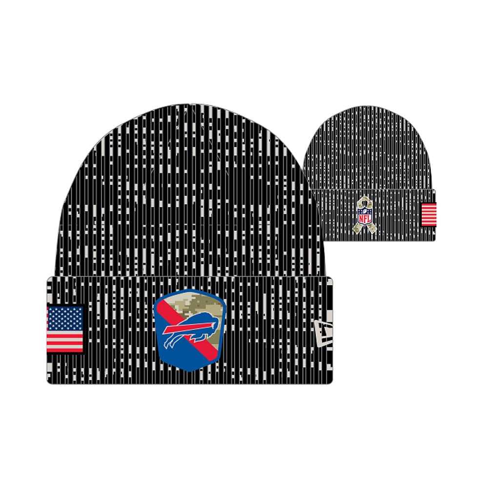 New Era Junior Buffalo Bills Military Mark NFLSTS 23 Knit Hat - Black