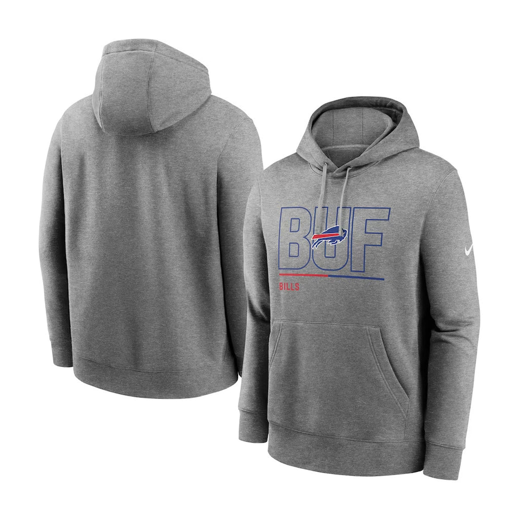 Nike Men's NFL Buffalo Bills Club City Code Fleece Hoodie - Dark Grey