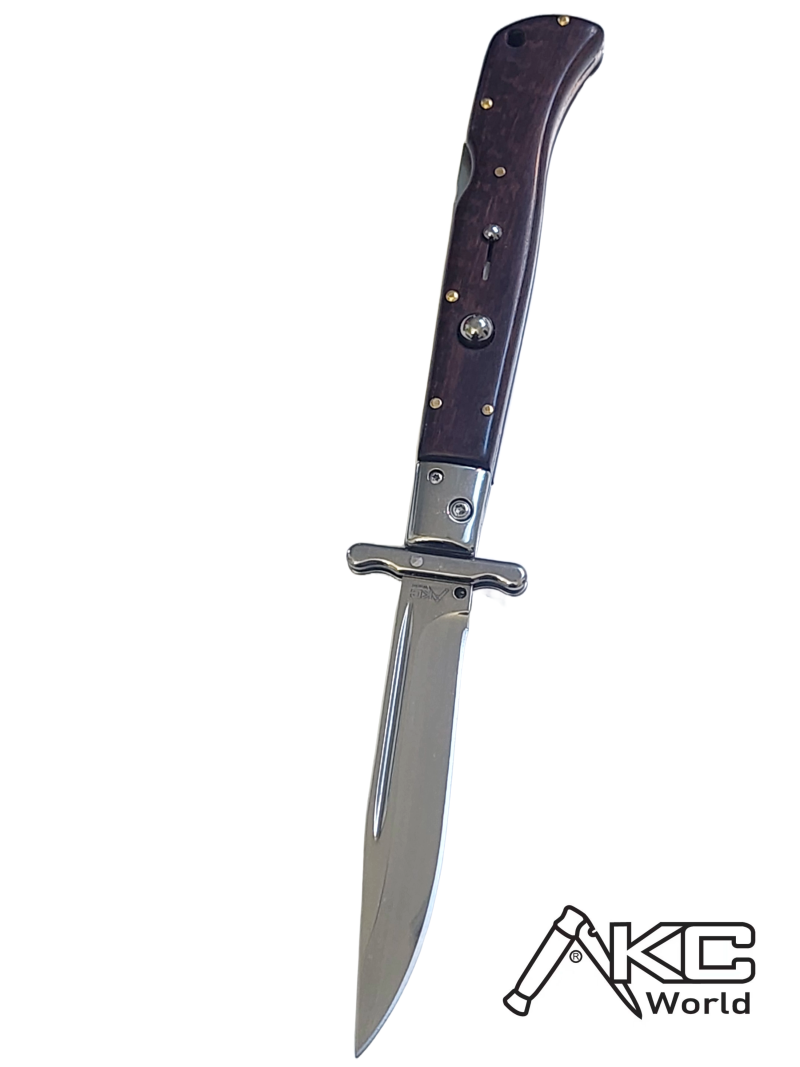 AKC 11 Italian Roma Swinguard Automatic Knife - Snakewood (4.62 Polished)