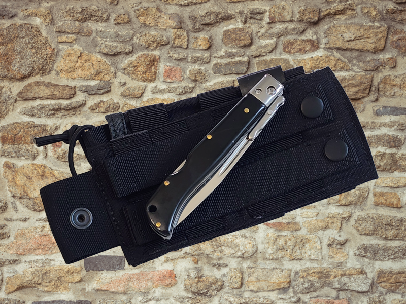 AKC 9 Italian Roma Swinguard Automatic Knife - Ebony Swirl (3.75 Polished)