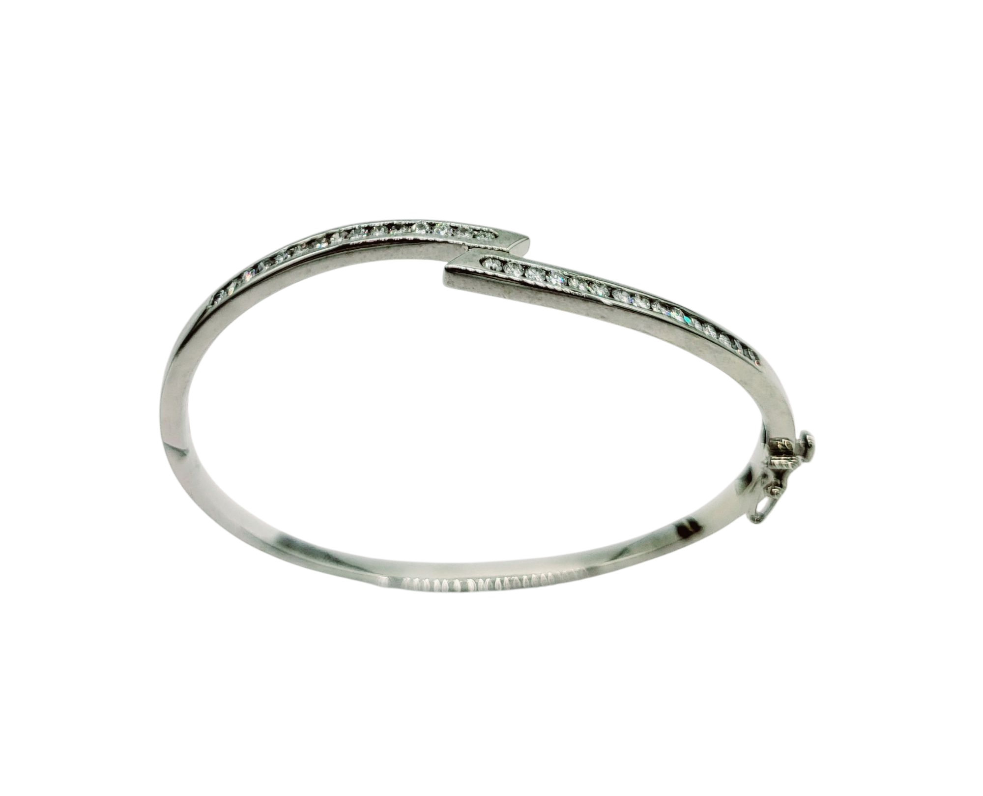 1/2 Carat Total Weight Diamond Bypass Bangle