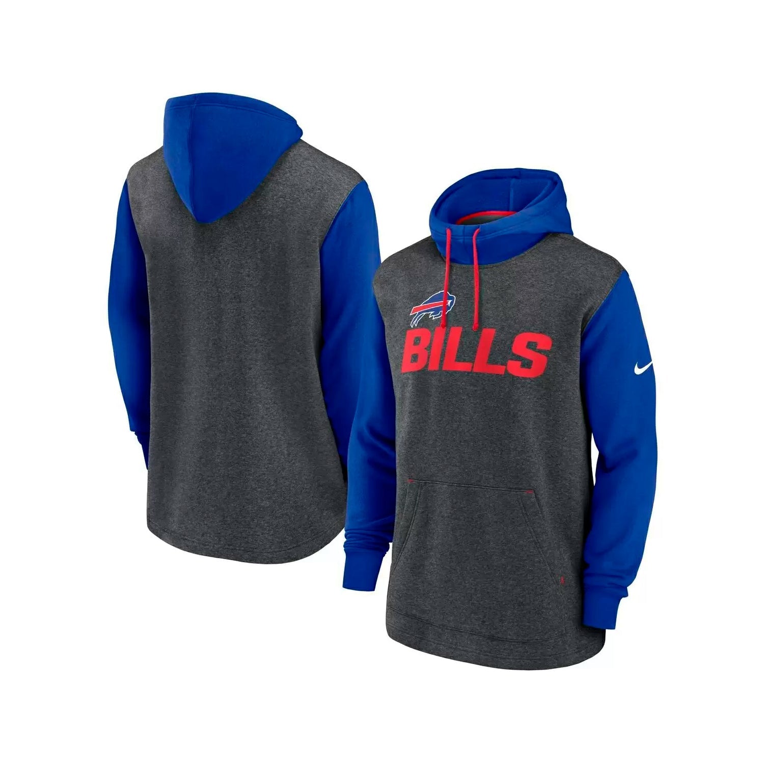 Nike Men's NFL Buffalo Bills Legacy Fleece Hoodie - Charcoal/Royal/Red