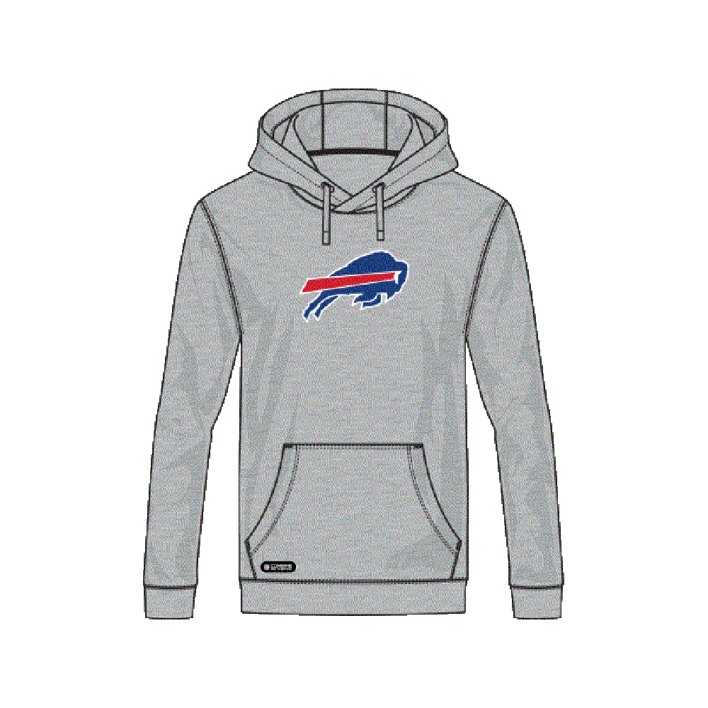 Outerstuff Men's Buffalo Bills Stadium Logo Pullover Hood - Grey