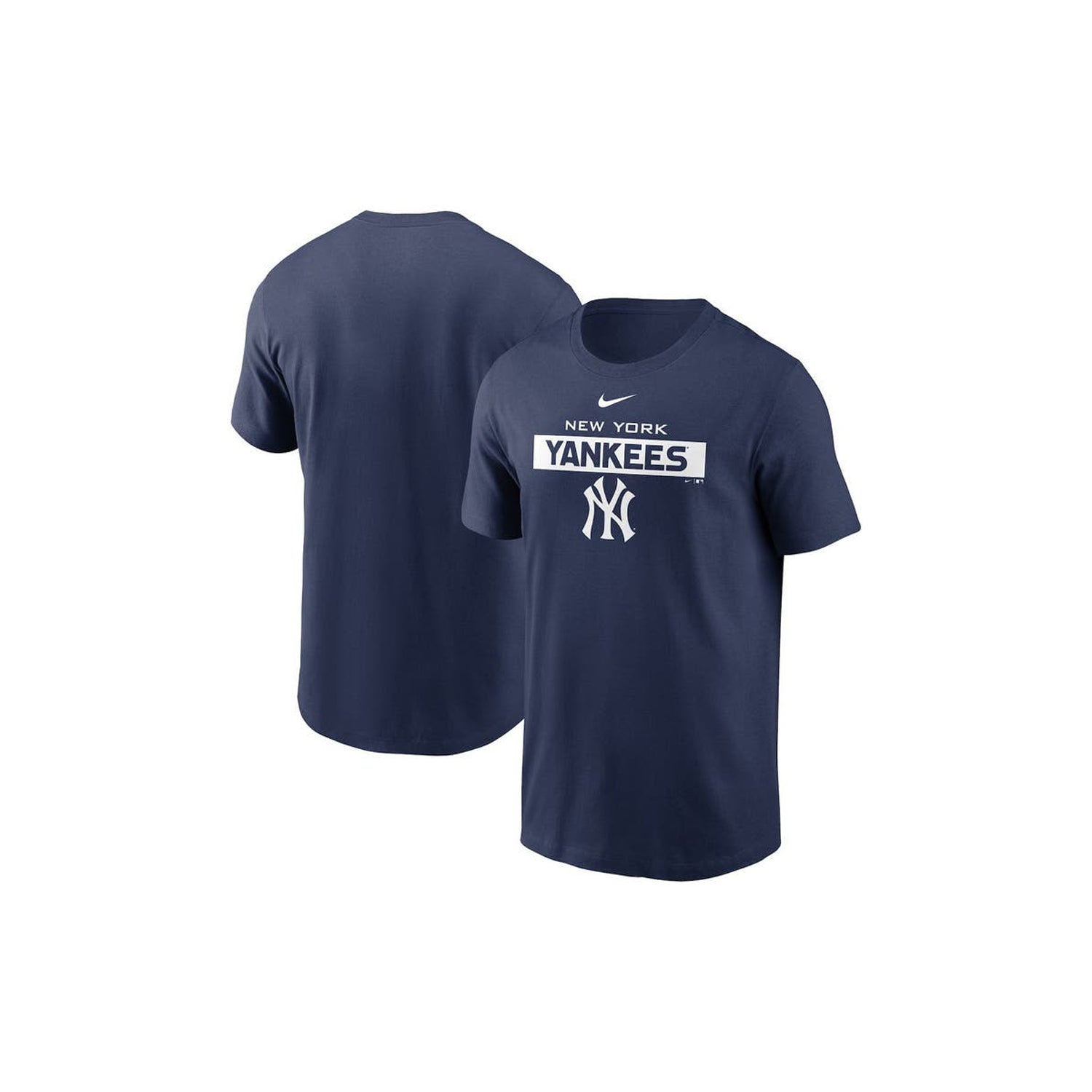 Nike Men's New York Yankees Cotton Short Sleeve T-Shirt - Midnight Navy