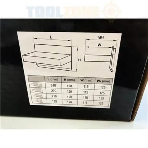 4Pc Magnetic Tool Tray Holders Storage Racks 155Mm - 310Mm Workshop Van Holders